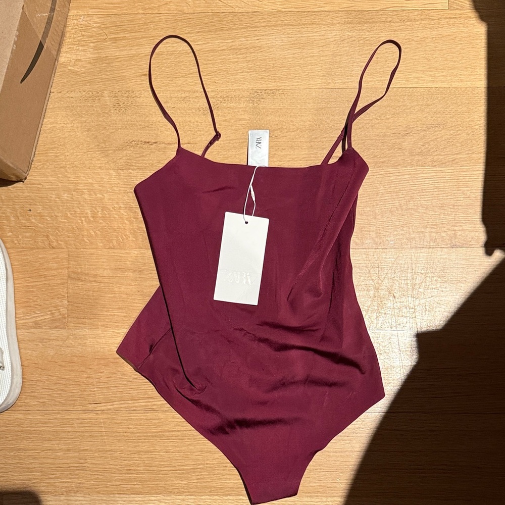 Zara Burgundy Bodysuit
